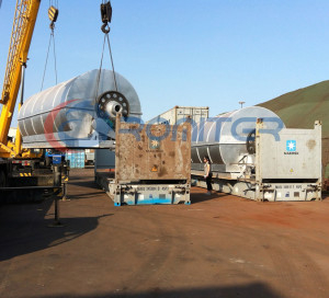 8 toneladas por lotes de residuos de neumáticos de reciclaje de aceite de la máquina