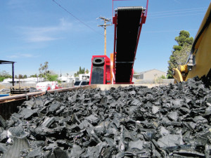 City's mobile shredder offers new way to recycle tires
